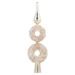 NANU-NANA Baumspitze Fancy, Donuts/gold, 30 Cm