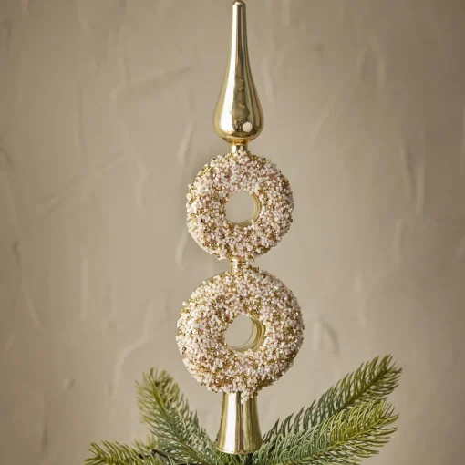 NANU-NANA Baumspitze Fancy, Donuts/gold, 30 Cm