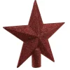 NANU-NANA Baumspitze Stern Glitter, Dunkelrot, 20 Cm