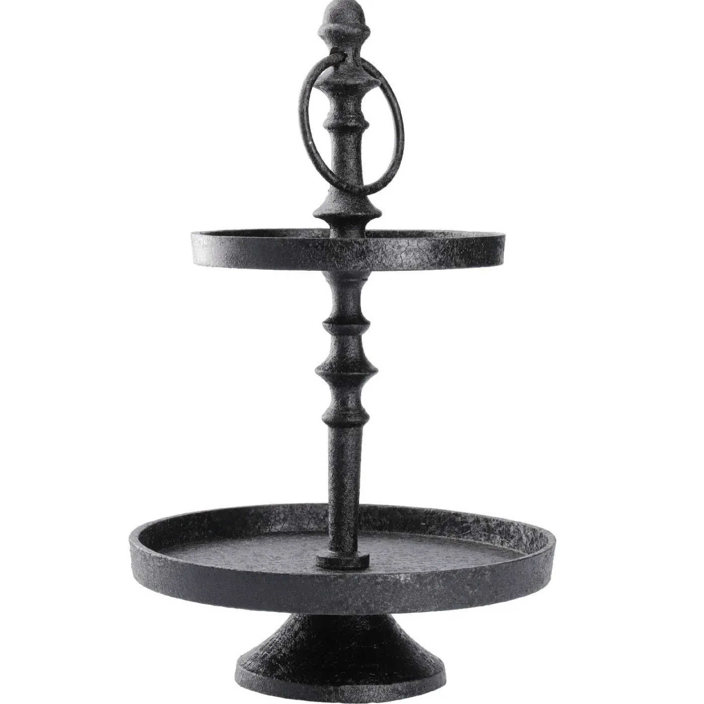 NANU-NANA Etagere Shiva, 2 Teller, Schwarz, 32 Cm