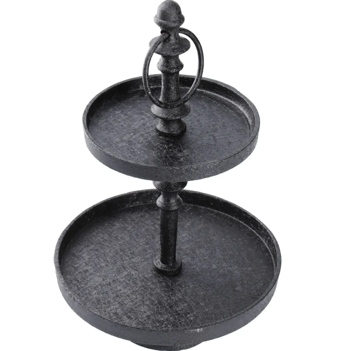 NANU-NANA Etagere Shiva, 2 Teller, Schwarz, 32 Cm