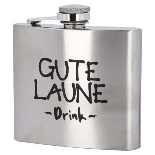 NANU-NANA Flachmann Spruch, Gute Laune, 150 Ml
