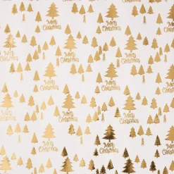 NANU-NANA Geschenkpapier Prägung, Schrift/Baum/creme, 2 M