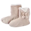 NANU-NANA Hausschuhe Bootie, Uni/beige, Größe 40-42