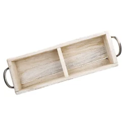 NANU-NANA Holz-Schale, 2 Fächer/Griff, 48 Cm