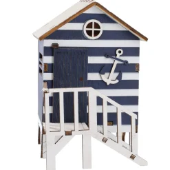 NANU-NANA Holz-Strandhaus, Blau, 16 Cm