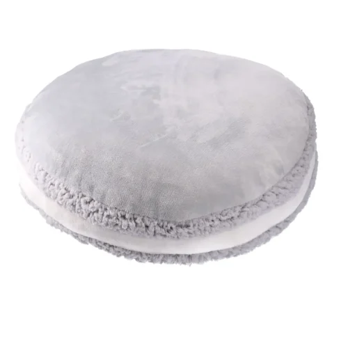 NANU-NANA Kissen Macaron, Grau, 40 X 12 Cm