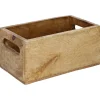 NANU-NANA Kiste Mit Griff, Mangoholz, 21 X 12 Cm