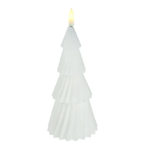 NANU-NANA LED-Kerze Tanne, Weiß, 23 Cm