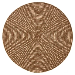 NANU-NANA Platzset Olana, Rund/braun, 38 Cm
