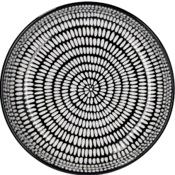 NANU-NANA Schale China Mit Rand, Stäbchen/Kreis, Schw/wss, 17 Cm