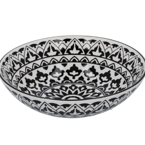NANU-NANA Schüssel China, Flach, Orient, Schw/wss, 23 Cm