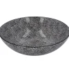 NANU-NANA Schüssel China, Flach, Striche, Schw/wss, 23 Cm