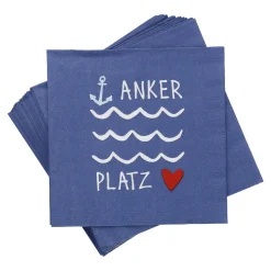 NANU-NANA Serviette Anker/Spruch, 20 Stück