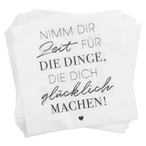 NANU-NANA Serviette Nimm Dir Zeit, 20 Stück