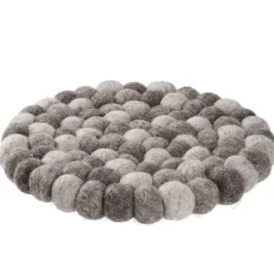 NANU-NANA Untersetzer Filzkugeln, Taupe Mix, 20 Cm